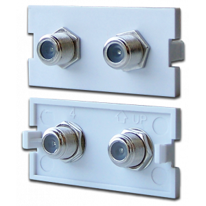 Вставка модульная с 2-мя F-адаптерами в розетку LAN-MB, белая